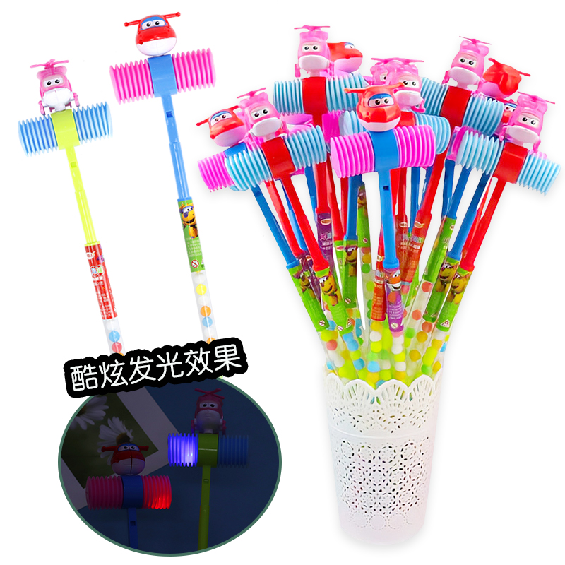 金稻谷 彩色果味糖果超級(jí)飛俠旋風(fēng)錘玩具