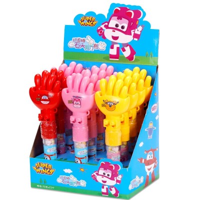 金稻谷10克超級(jí)飛俠石頭剪刀布創(chuàng)意玩具糖果兒童休閑玩具糖批發(fā)